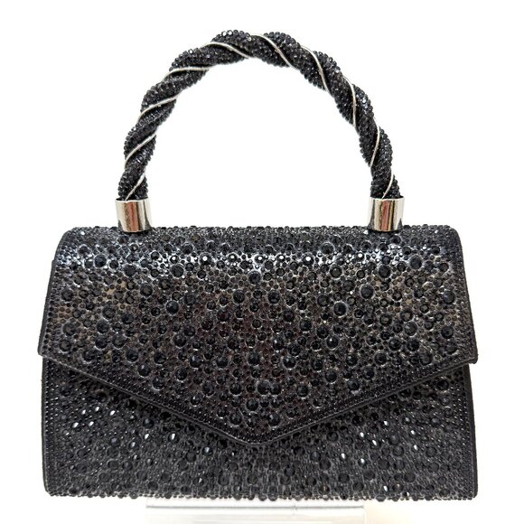💖💖NEW ARRIVAL!  Pave Crystal Kelly Bag Silver - Picture 1 of 3